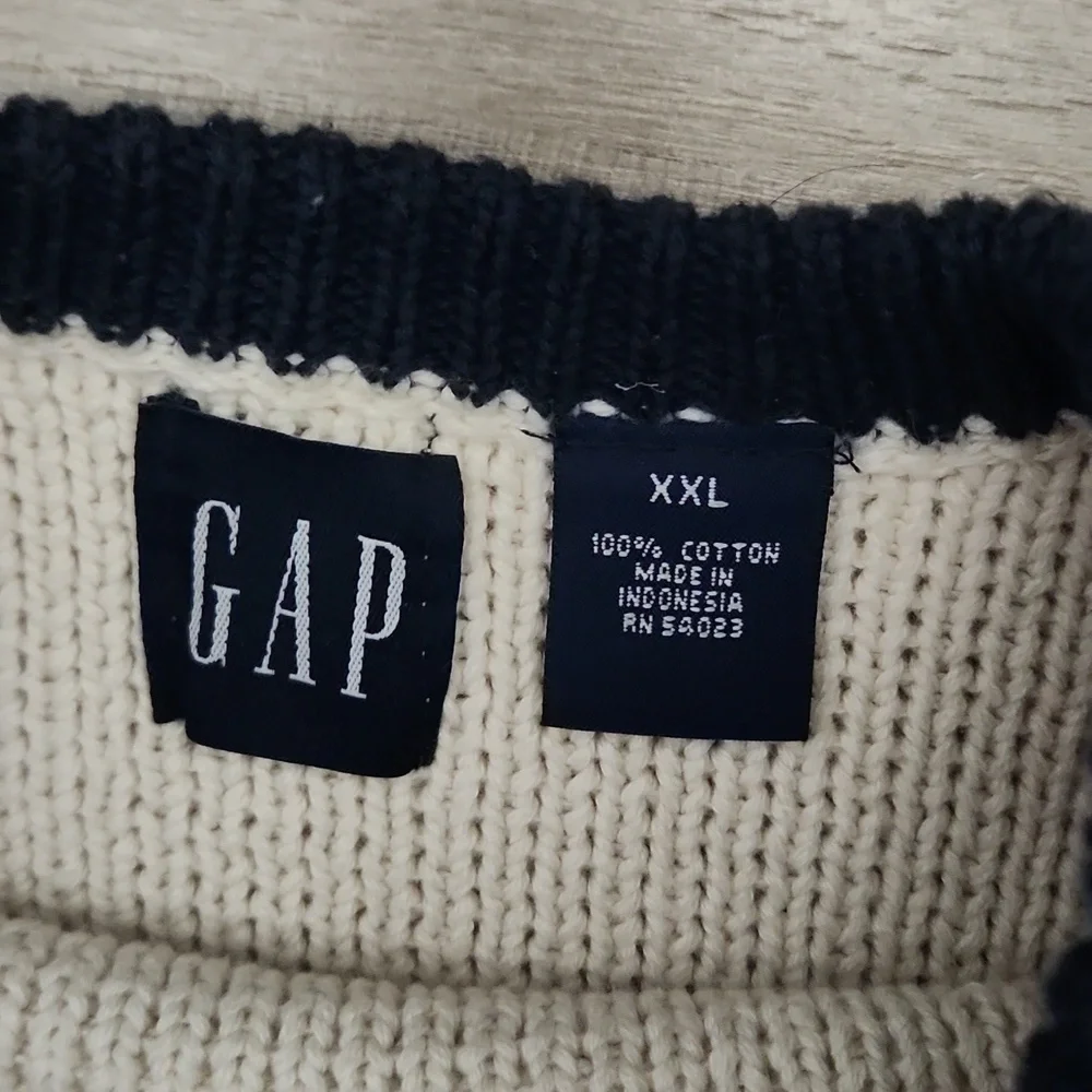 Gap Cable Knit Cream Sweater Size XXL